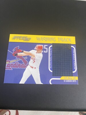 2001 Donruss Studio J.D. Drew Warning Track Stadium Wall Cardinals Sp WT-18