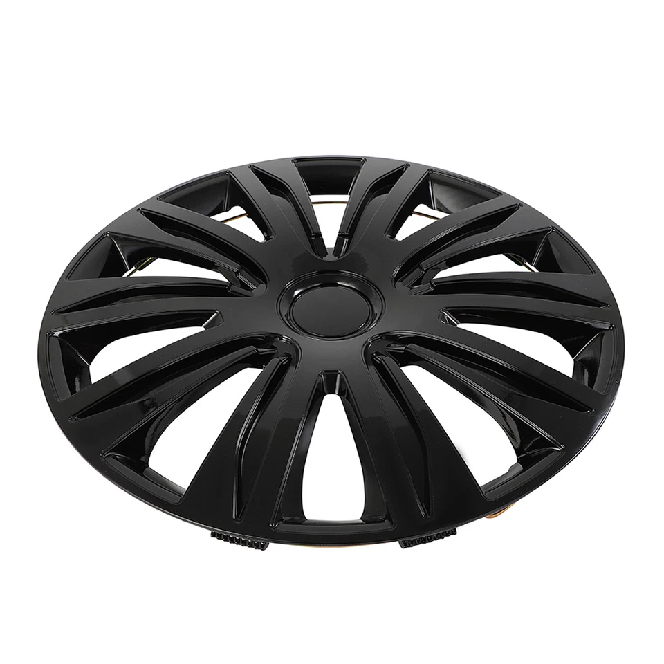 Juego de 4 tapacubos completos a presión negros de 17" para llantas y llantas R17 Foto 4 de 4