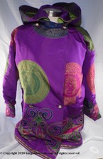New Gianni Versace Womensg Gc244 Silk Quilted Italy Long Trench Coat Ng50