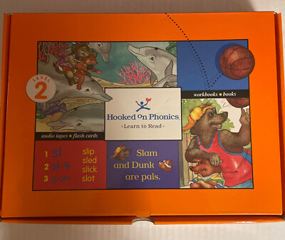 Hooked on Phonics Learn to Read Level 2 Audio Cassettes Workbook Cards  NEW