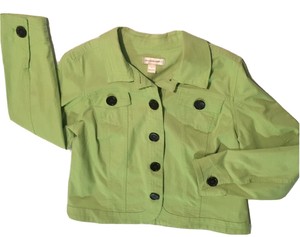 pale green denim jacket