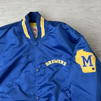 Vintage 90s NEW W/ Tags Starter MLB Milwaukee Brewers Satin Vintage 90s NEW W/ Tags Starter MLB Milwaukee Brewers Satin