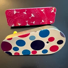 Vintage Tin Noise Makers Polka Dots & Glasses - Hand Crank Noise Makers 