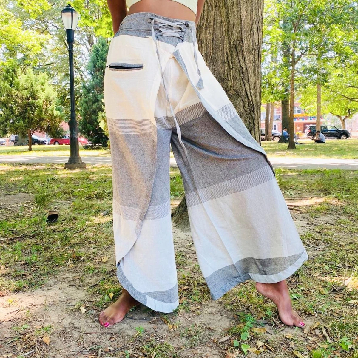 Summer Flowy Palazzo Pants, Yoga Pants, Lightweight Beach Wear, Wide Leg  Pants