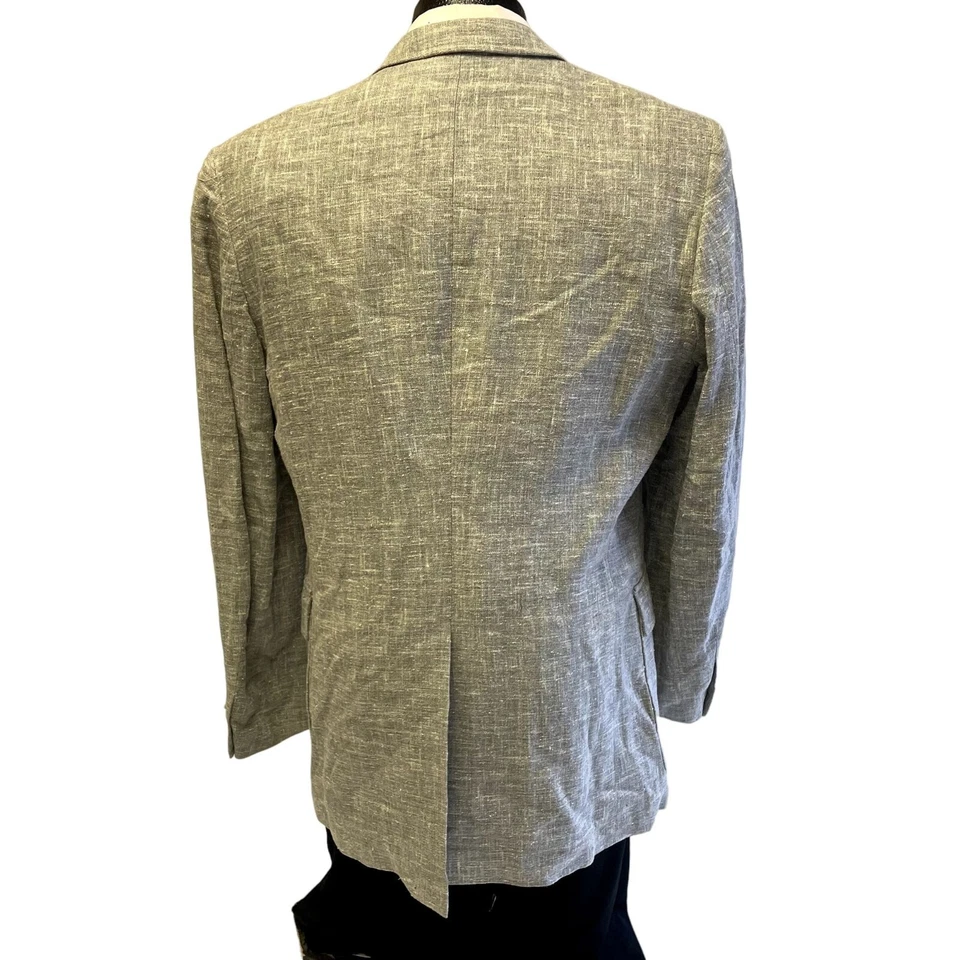Vtg 50’s Style Men's Gray ATOMIC FLECK Sport Coat ROCKABILLY Jacket LINEN Blazer - Image 3 of 4