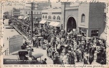 Easter Sunday Atlantic City  Downtown Pier 1906 Edwardian Dress Vtg Postcard S5