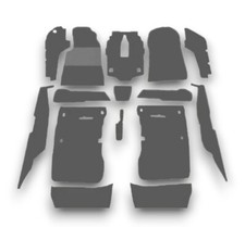 Teppichsatz Teppich f&uuml;r Mercedes W201 Gummi Absatzschoner grau