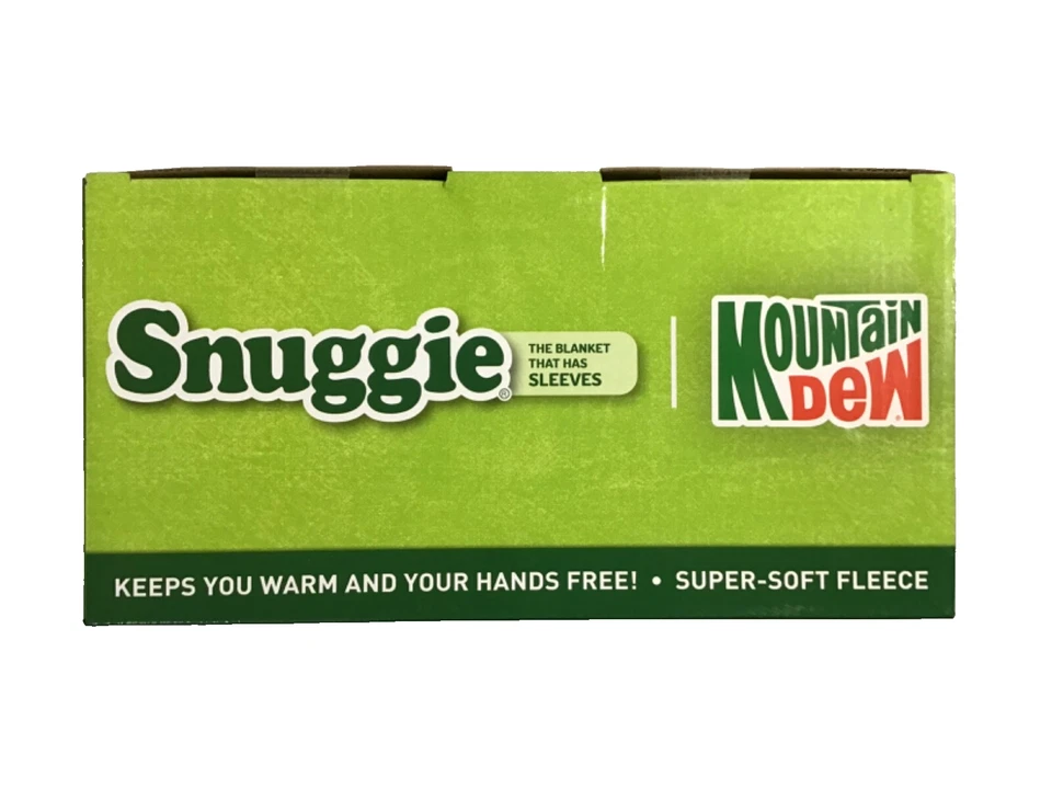 ALLSTAR Innovations Snuggie One Size Retro Mountain Dew Theme Fleece Soft NEW - Image 2 of 4