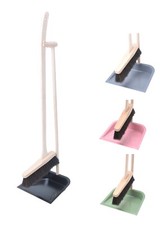 Aqbau® Besen und Kehrschaufel Set I Stehkehrgarnitur aus HolzI Kehrgarnitur