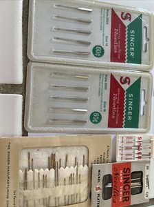 Lot SINGER 2020 Sewing Machine Needles - Size 16 Medium to heavy fabrics And Mis