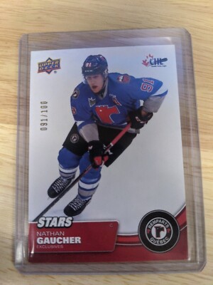 2021-22 Upper Deck CHL Stars Exclusives /100 Nathan Gaucher #350