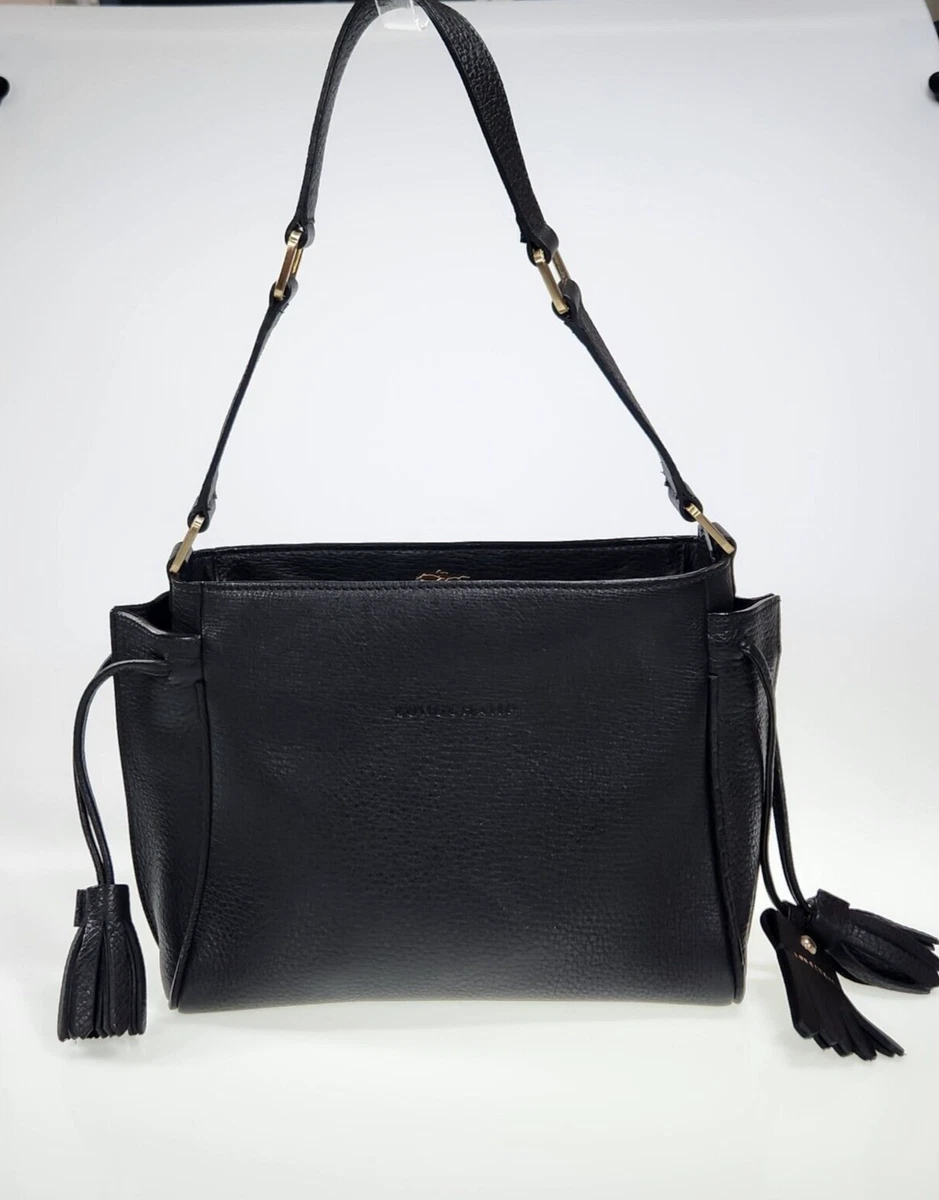 Longchamp Penelope Small Tassel Shoulder Mini Bag Black Leather Gold NWOT