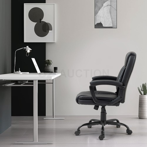 NEADER Ergonomic Office Chair Computer Executive Armchair Adjust Swivel PU Black - Picture 5 of 9