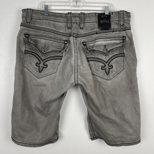 Rock Revival Mens Grey Jeans Denim 