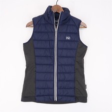 Horseware Ireland Quilted Vest Womens Xs Blue Full Zip Pockets