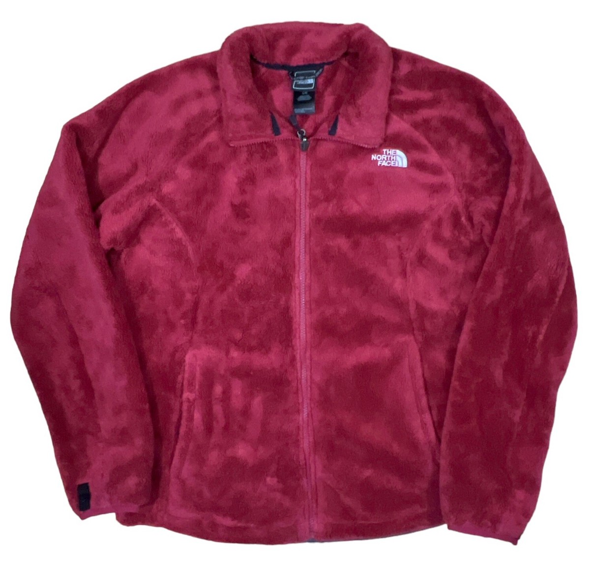 The North Face Fuzzy Jacket Women's Large Full Zip Dark Pink The North Face Fuzzy Jacket Women's Large Full Zip Dark Pink