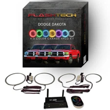RGB Multi Color LED Halo kit with Wifi App for 2005-2007 Dodge Dakota Headlights