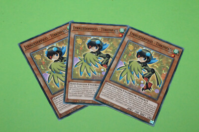 YuGiOh Playset LED8-DE044 Lyrikliedervogel Türkisspatz Common 3x