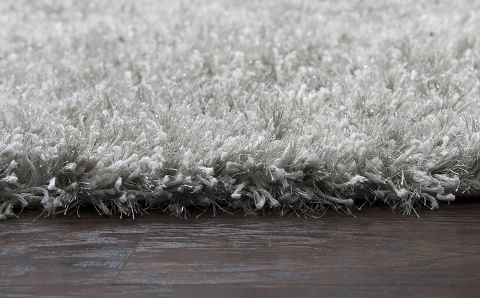 Rizzy Rugs Gray Single-Color Plush Atonal Shag/Flokati Area Rug Solid UR341A - Image 2 of 3