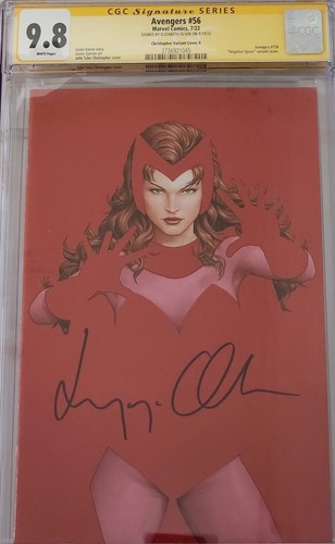 CGC Signature Series Graded 9.8 Avengers #56 Elizabeth Olsen Christopher Variant