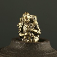 Brass Medieval Warrior Knife Bead Lanyard Pendant EDC Outdoor Accessories