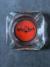  Lady Luck Casino Werbung Aschenbecher Glas  Las Vegas 