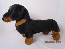 Melissa  Doug Plush Realistic Dachshund Wiener Dog Black Brown 19" Life Size