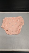 Carter's Bloomer Diaper Cover Girls Sz 6M Pink Daisy Floral Ribbed Briefs Knit