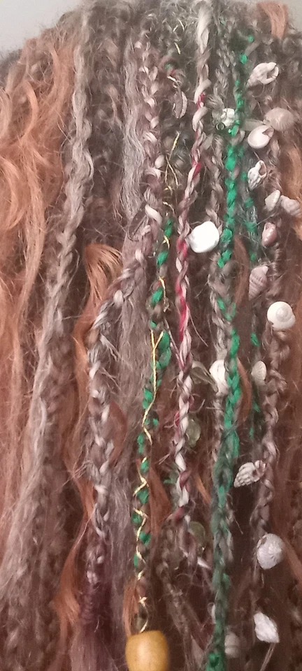 Textura Sintética Boho Twist Rizos Lagertha Locs Estilo Vikingo Cabello Scandi Rastas Foto 3 de 4