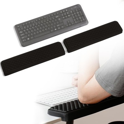 MEKASS L-Shaped Desk Wrist Rest Elbow, Forearm 11.8 x 3.9 inches, Oval Black