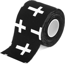 TrelaCo 1 Pcs Wrist Tape Baseball Cross Athletic 2in x 23ft Cotton Black 