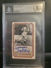 Marion Motley Signed 1974 Fleer HOF BAS Beckett Autographed Autograph Steelers