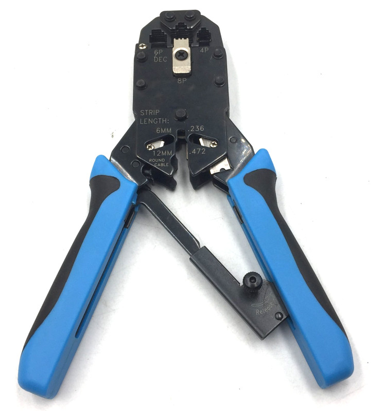 9” Crimping Stripping Tool Blue Handles