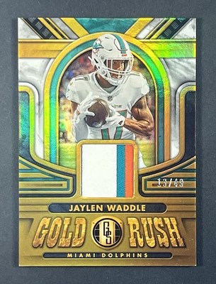 2023 Panini Gold Standard  JAYLEN WADDLE #GR-JW Gold Gear Relic 13/49 DOLPHINS