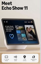 Echo Show 11 Newest Model , Vibrant Full-Hd 11" Glacier White