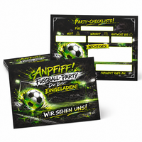 FußBall Einladungskarten Kindergeburtstag 10 StüCk FußBallparty Einladungen