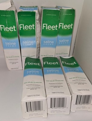 7 Pack Fleet Saline Enema Laxative Fast Relief 4.5 oz Ea Exp 02/28