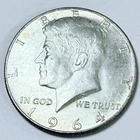 1964 Silver Kennedy Half Dollar - 90% Silver - Circulated Coin  #5520