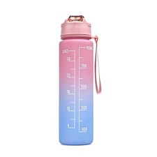 1L Sports Water Bottle Gym Travel Drinking Leakproof Bottle With Straw BPA-Free