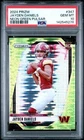 Jayden Daniels - 2024 Panini Prizm #347 Neon Green Pulsar PSA 10 GEM MINT!
