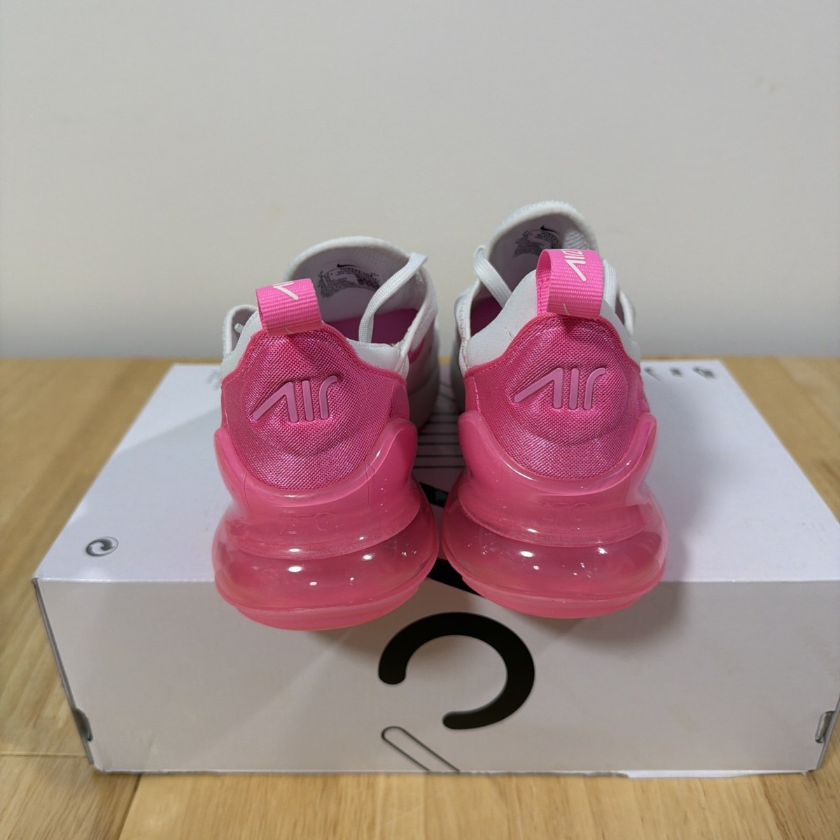 Women's Size 6 - Nike Air Max 270 Summit White Pink Spell HJ3222