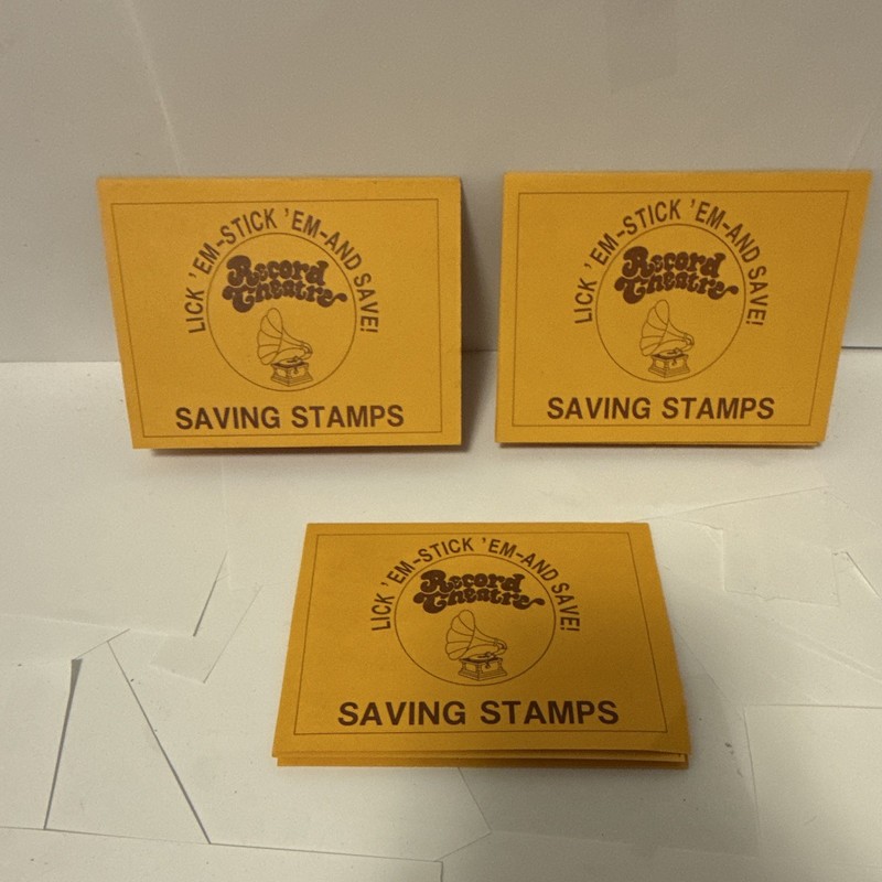Vintage Record Theatre Saving Stamps Sticker Booklets Lot of 3, 1 Half Finished