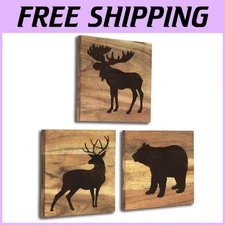 Handcrafted Rustic Lodge Wall Plaques