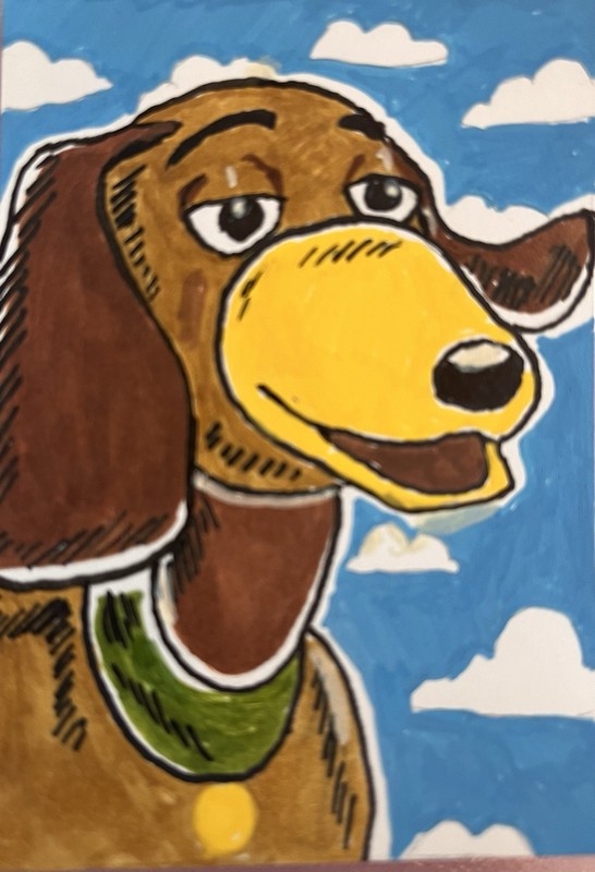 ACEO Original Slinky Dog