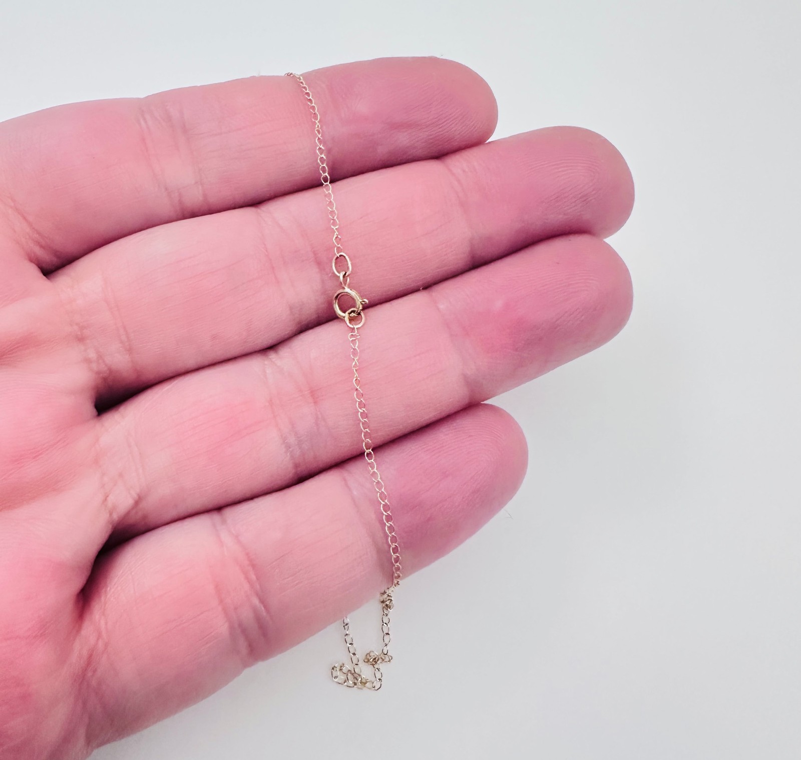 Estate Solid 10K Yellow Gold Thin Cable Link Chai… - image 15