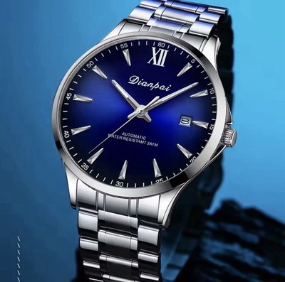 Herren Automatik Uhr - Edelstahl 41mm  Mechanisch, Leuchtzeiger, Elegant, Luxus