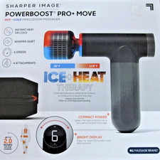 SHARPER IMAGE /POWERBOOST PRO MOVE MASSAGE KIT/CORDLESS/ ICE  HEAT THERAPY/NEW