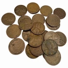 Lot of Wheat Pennies Lincoln One Cent 25 Copper Coins No Mint Marks