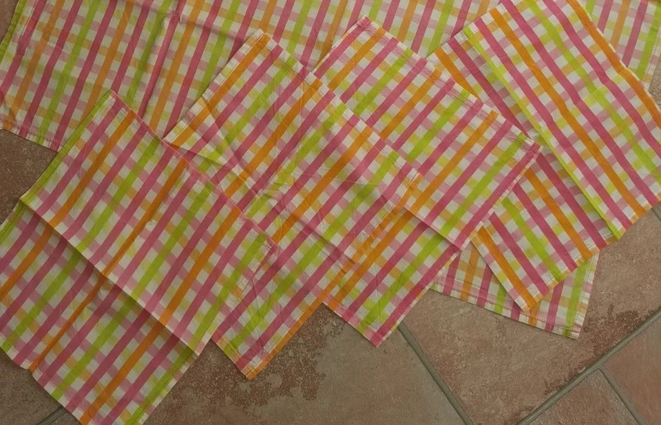 4 Platz Deckchen pink orange