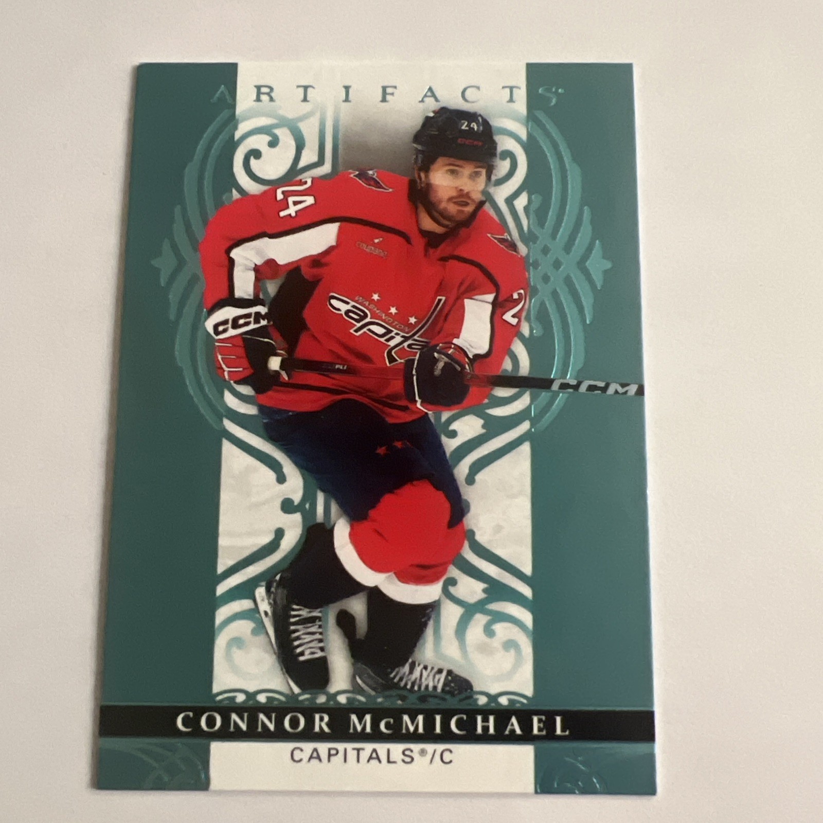2026-27 Upper Deck Artifacts Aqua Blue #39 Connor McMichael Washington Capitals